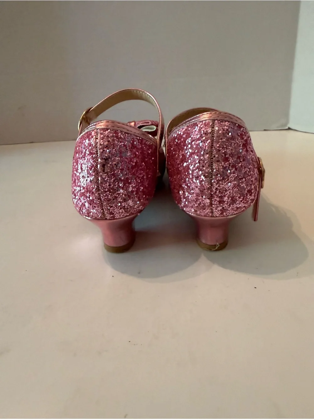 Pandaninjia Ruby Glitter Bow Mary Jane Pump Heels Little Girls 13 NEW